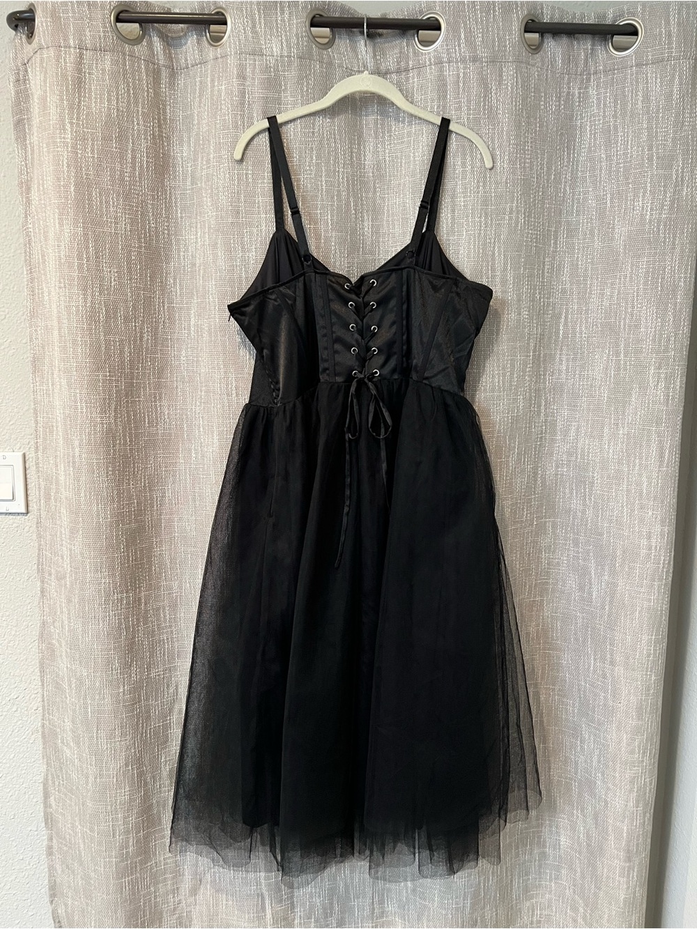 Cosmic Aura Black Corset Tulle Midi Dress Plus Size NWT Sz 2 - Picture 3 of 6